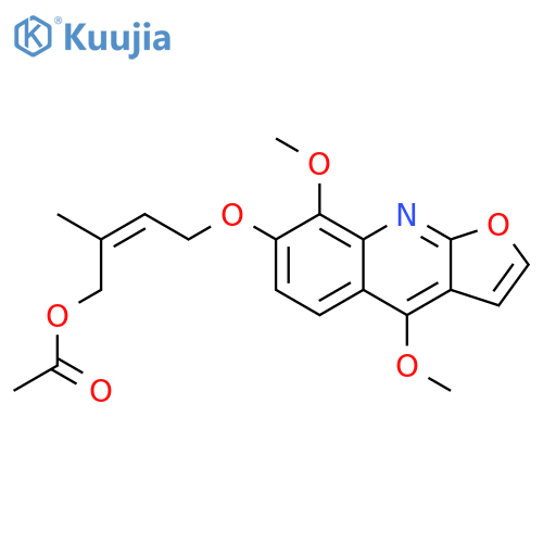2-Buten-1-ol, 4-[(4,8-dimethoxyfuro[2,3-b]quinolin-7-yl)oxy]-2-methyl-, acetate (ester), (Z)- (9CI) structure