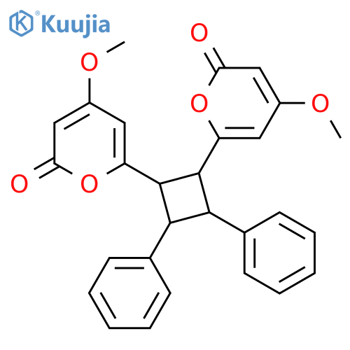 1,2-Bis(4-methoxy-2-oxo-2H-pyran-6-yl)-3,4-diphenylcyclobutane structure