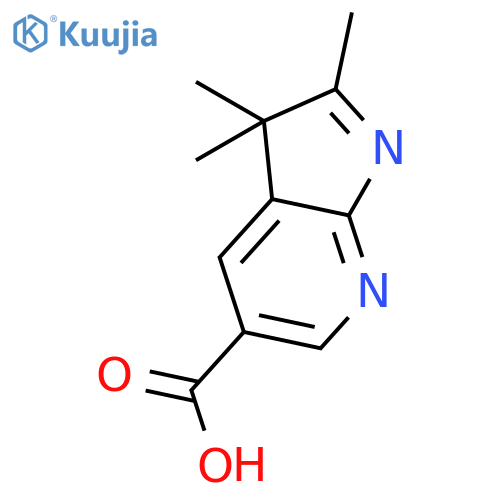 2,3,3-trimethylpyrrolo[2,3-b]pyridine-5-carboxylic acid structure