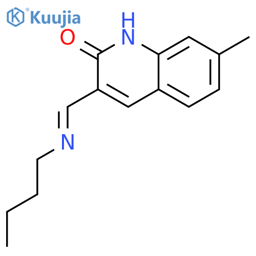 2(1H)-Quinolinone,3-[(butylimino)methyl]-7-methyl-(9CI) structure