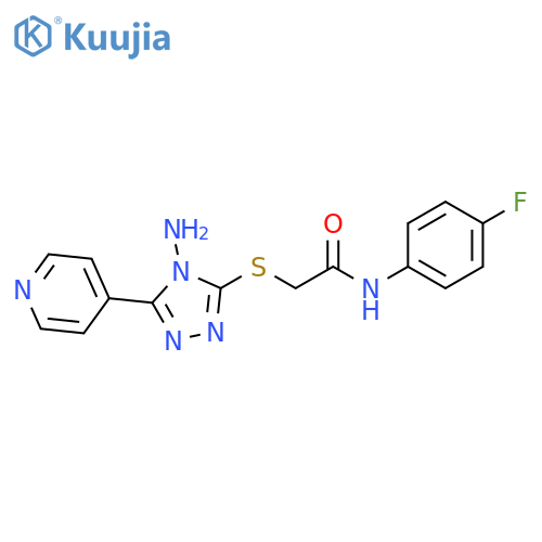 2-{4-amino-5-(pyridin-4-yl)-4H-1,2,4-triazol-3-ylsulfanyl}-N-(4-fluorophenyl)acetamide structure