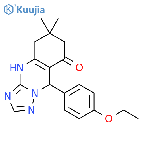 9-(4-ethoxyphenyl)-6,6-dimethyl-4H,5H,6H,7H,8H,9H-1,2,4triazolo3,2-bquinazolin-8-one structure