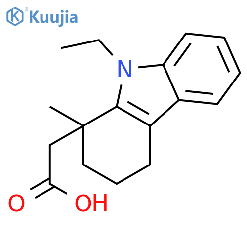 1H-Carbazole-1-acetic acid, 9-ethyl-2,3,4,9-tetrahydro-1-methyl- structure