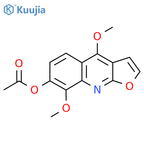 4,8-Dimethoxyfuro[2,3-b]quinolin-7-yl acetate structure