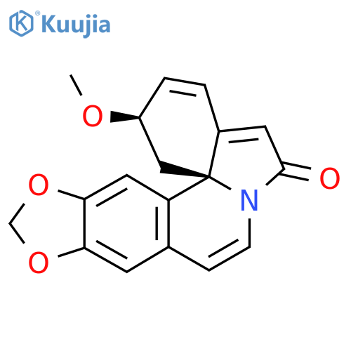 Erythrinan-8-one, 1,2,6,7,10,11-hexadehydro-3-methoxy-15,16-[methylenebis(oxy)]-, (3β)- structure