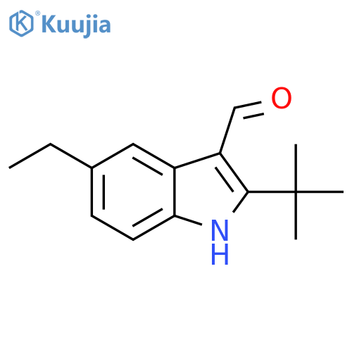 2-tert-butyl-5-ethyl-1H-indole-3-carbaldehyde structure