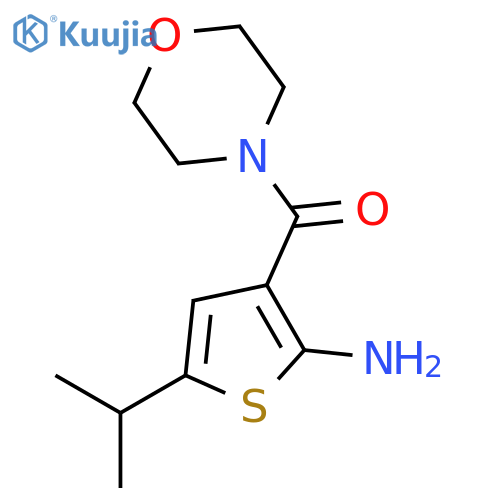 2-Amino-5-(propan-2-yl)thiophen-3-yl(morpholin-4-yl)methanone structure