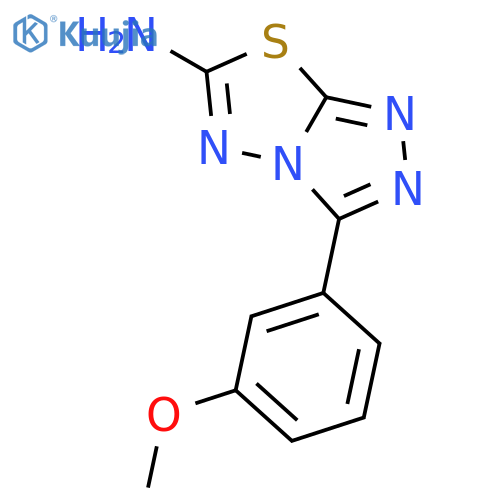 1,2,4-Triazolo[3,4-b][1,3,4]thiadiazol-6-amine, 3-(3-methoxyphenyl)- structure