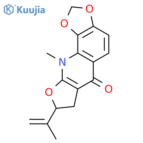 8-isopropenyl-10-methyl-7,10-dihydro-8H-[1,3]dioxolo[4,5-h]furo[2,3-b]quinolin-6-one structure