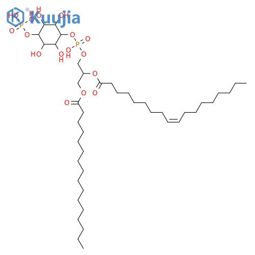 3-Phosphatidylinositol; Glycerol 1-hexadecanoate 2-(9Z-octadecenoate) 3-phosphoinositol, 4-Phosphate structure