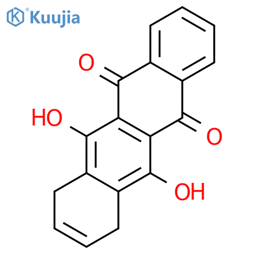 6,11-dihydroxy-7,10-dihydrotetracene-5,12-dione structure