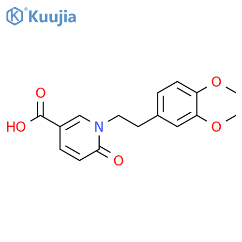1-(3,4-dimethoxyphenethyl)-6-oxo-1,6-dihydropyridine-3-carboxylic acid structure