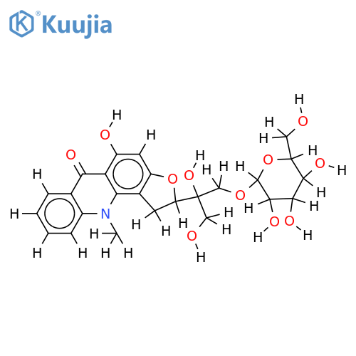 Gravacridonetriol glucoside structure