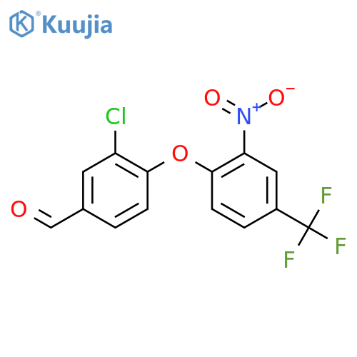 3-Chloro-4-[2-nitro-4-(trifluoromethyl)phenoxy]benzaldehyde structure