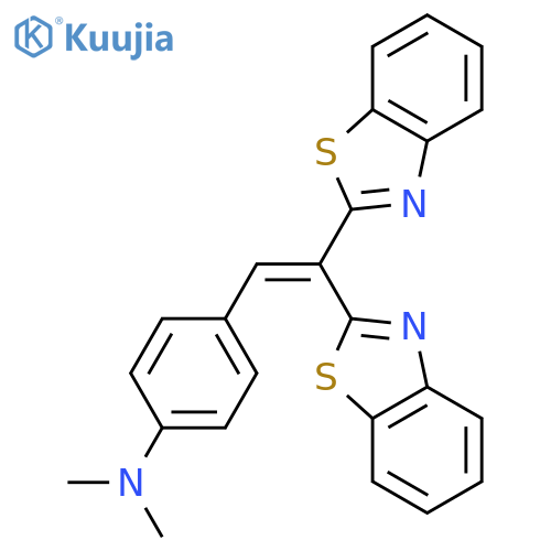 Benzenamine, 4-[2,2-bis(2-benzothiazolyl)ethenyl]-N,N-dimethyl- structure