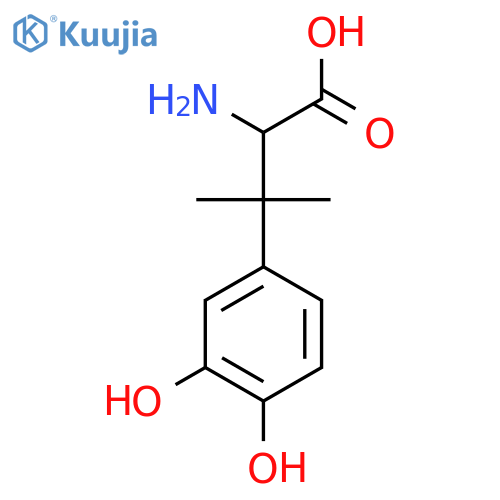 2-amino-3-(3,4-dihydroxyphenyl)-3-methylbutanoic acid structure