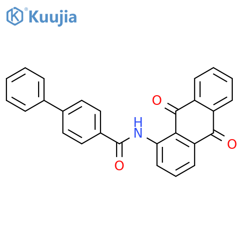 N-(9,10-dioxo-9,10-dihydroanthracen-1-yl)-1,1'-biphenyl-4-carboxamide structure