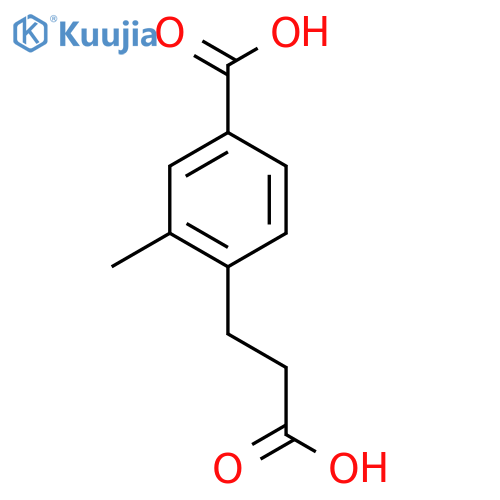 4-(2-Carboxyethyl)-3-methylbenzoic acid structure