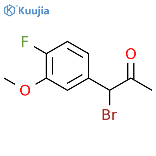 2-Propanone, 1-bromo-1-(4-fluoro-3-methoxyphenyl)- structure