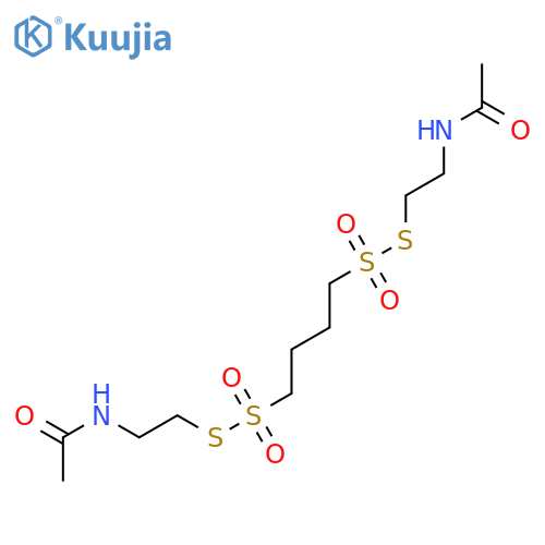 N-[2-[4-(2-acetamidoethylsulfanylsulfonyl)butylsulfonylsulfanyl]ethyl]acetamide structure