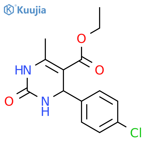 Ethyl 4-(4-chlorophenyl)-6-methyl-2-oxo-1,2,3,4-tetrahydropyrimidine-5-carboxylate structure