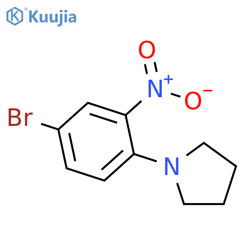 Pyrrolidine, 1-(4-bromo-2-nitrophenyl)- structure