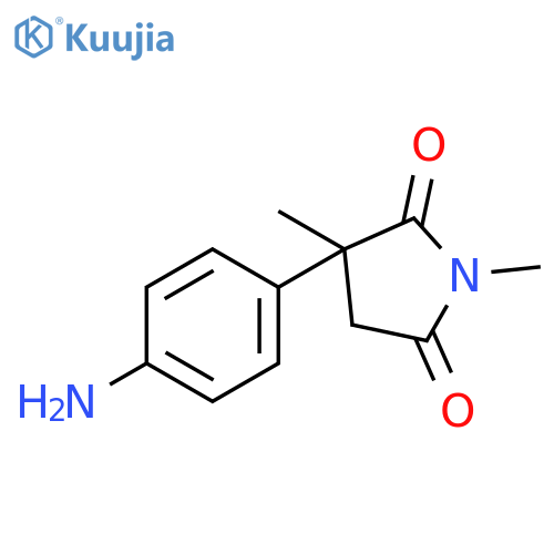 2,5-Pyrrolidinedione, 3-(4-aminophenyl)-1,3-dimethyl- structure
