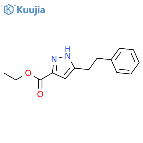 Ethyl 5-phenethyl-1H-pyrazole-3-carboxylate structure