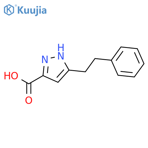 5-(2-phenylethyl)-1H-pyrazole-3-carboxylic acid structure