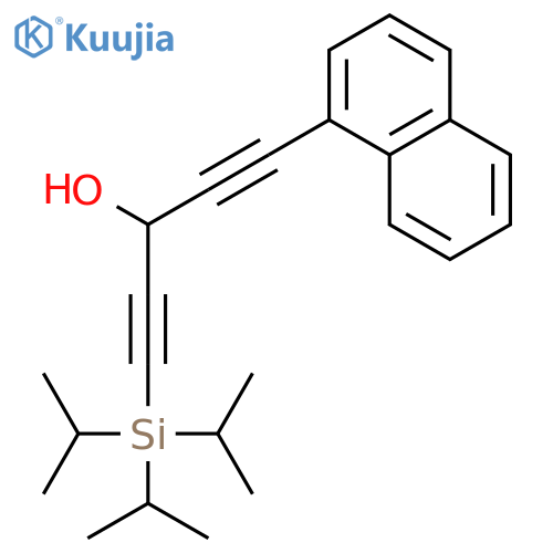 1,4-Pentadiyn-3-ol, 1-(1-naphthalenyl)-5-[tris(1-methylethyl)silyl]- structure