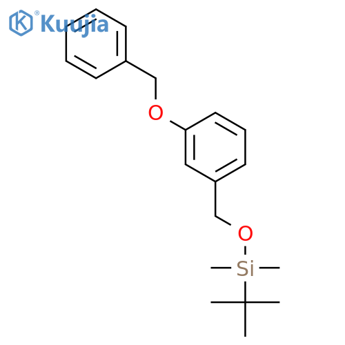 Silane, (1,1-dimethylethyl)dimethyl[[3-(phenylmethoxy)phenyl]methoxy]- structure