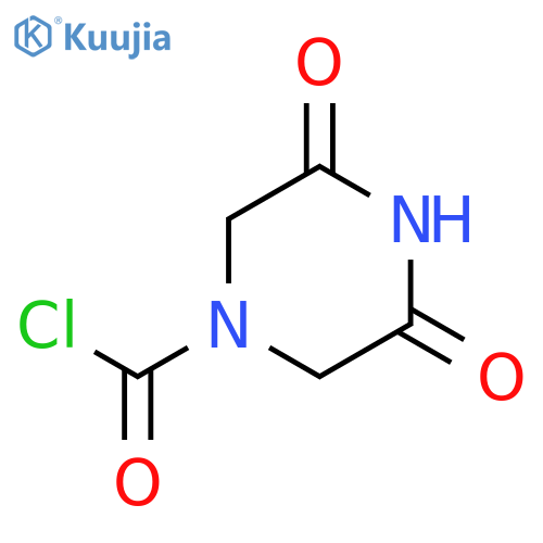 1-Piperazinecarbonyl chloride, 3,5-dioxo- structure