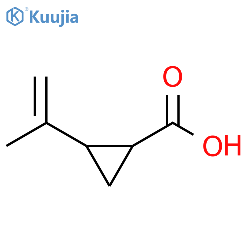 Cyclopropanecarboxylic acid, 2-(1-methylethenyl)- structure