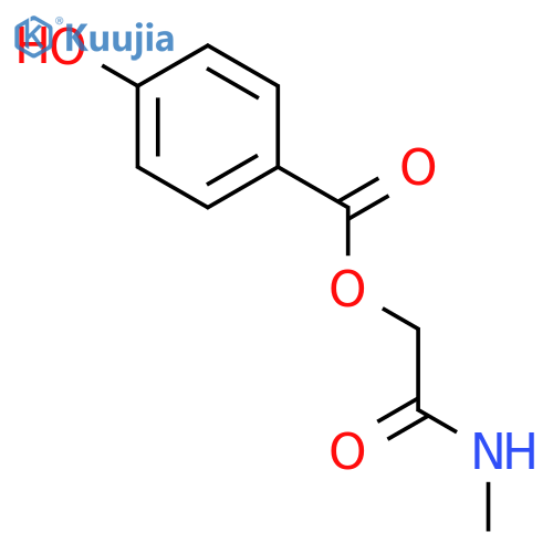 Benzoic acid, 4-hydroxy-, 2-(methylamino)-2-oxoethyl ester structure