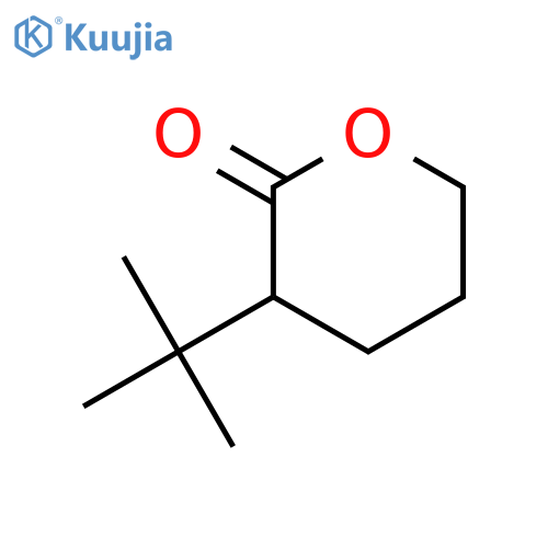 2H-Pyran-2-one, 3-(1,1-dimethylethyl)tetrahydro- structure