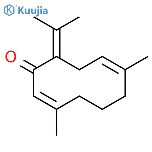 (2Z,7Z)-3,7-dimethyl-10-(1-methylethylidene)cyclodeca-2,7-dien-1-one structure