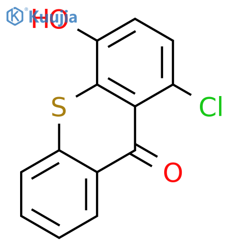 1-chloro-4-hydroxy-9H-thioxanthen-9-one structure