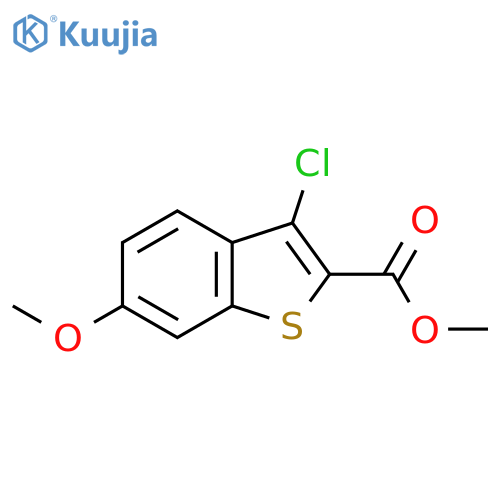 Benzo[b]thiophene-2-carboxylic acid, 3-chloro-6-methoxy-, methyl ester structure