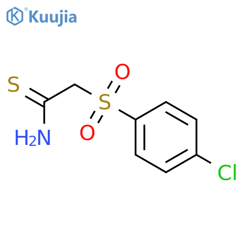 2-(4-Chlorophenyl)sulfonylethanethioamide structure