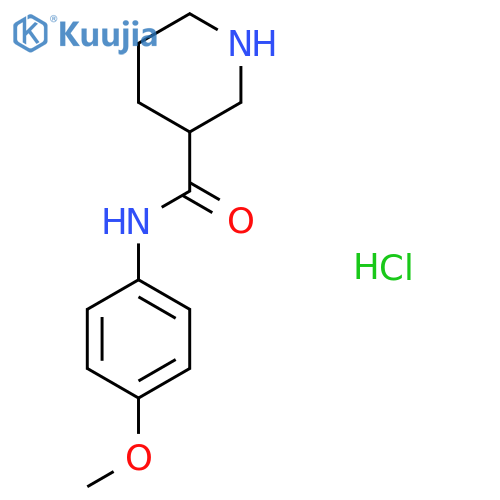 N-(4-Methoxyphenyl)-3-piperidinecarboxamide hydrochloride structure