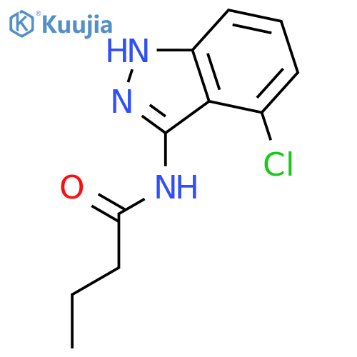 Butanamide, N-(4-chloro-1H-indazol-3-yl)- structure