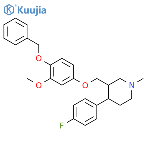 (3S,4R)-4-(4-Fluorophenyl)-3-3-methoxy-4-(benzyloxy)phenoxymethyl-1-methylpiperidine structure