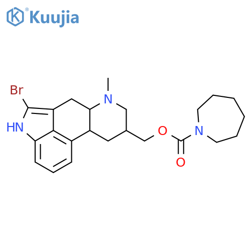 1H-Azepine-1-carboxylicacid, hexahydro-, [(8b)-2-bromo-6-methylergolin-8-yl]methyl ester (9CI) structure