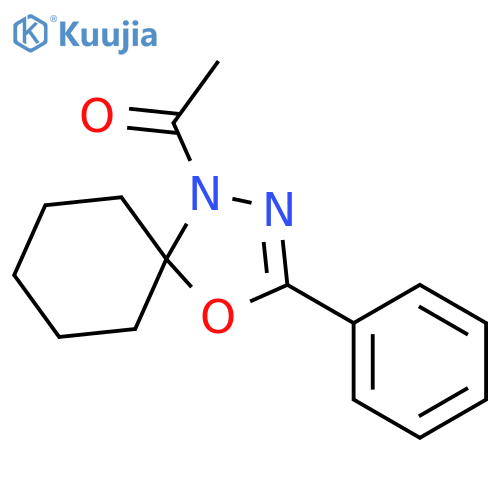 4-Oxa-1,2-diazaspiro[4.5]dec-2-ene, 1-acetyl-3-phenyl- structure