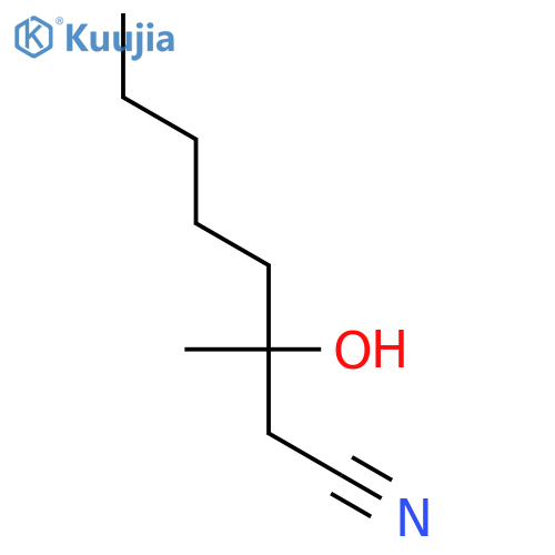 Octanenitrile, 3-hydroxy-3-methyl- structure