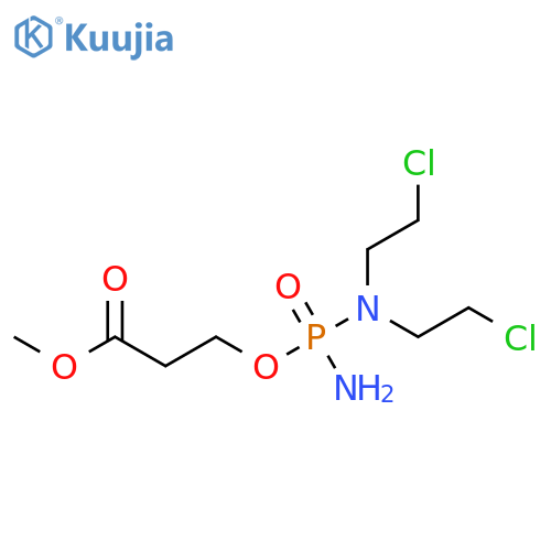 methyl 3-({amino[bis(2-chloroethyl)amino]phosphoryl}oxy)propanoate structure