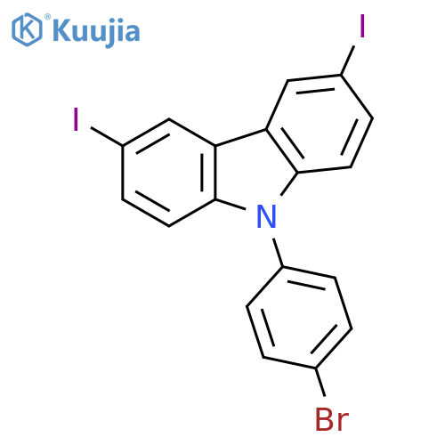 9H-Carbazole, 9-(4-bromophenyl)-3,6-diiodo- structure