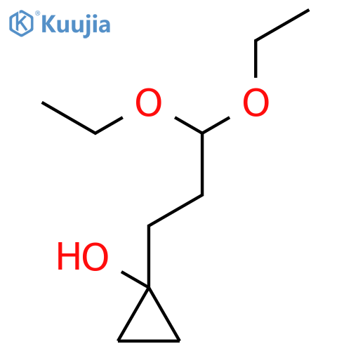 1-(3,3-diethoxypropyl)cyclopropan-1-ol structure