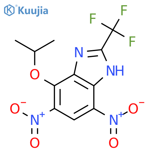 1H-Benzimidazole, 4-(1-methylethoxy)-5,7-dinitro-2-(trifluoromethyl)- structure