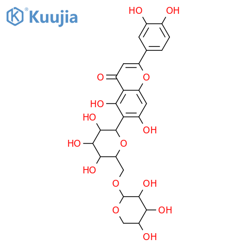 6-C-β-D-Glucopyranosyl-3',4',5,7-tetrahydroxyflavone; 6''-O-α-L-Arabinopyranosyl structure